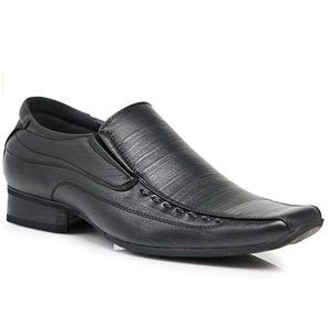 NEW Men's Dress Loafers Elastic Slip on with Plain Fashion Comfy Black Fashion